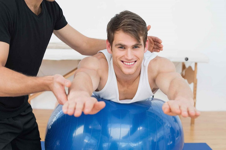 Exercise ball exercises to treat prostatitis