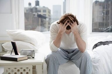 Discomfort and headache caused by prostatitis